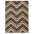 thumbnail image 1 of Linon Roma Chevron Power Loomed Polypropylene 2'x3' Rug in Gray, 1 of 3