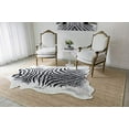 thumbnail image 5 of Erin Gates Acadia Collection Zebra Faux Hide Area Rug 5`3" X 7`10", Black, 5 of 5