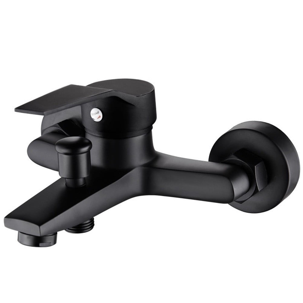1 Pcs Zinc alloyBathroom Faucet Black Wall Mounted Home Bathtub Shower Mixer Tap