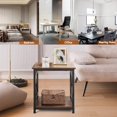 thumbnail image 5 of Rustic Brown End Table with Storage Shelf - Industrial Design Nightstand, 5 of 8
