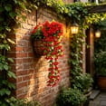 thumbnail image 5 of Ouuluon Fake Flowers Artificial Wisteria Hanging Flowers, 33in Realistic Silk Fake Wisteria Vine Garland for Wedding Arch Wall Garden Fence Indoor, 5 of 6