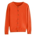 thumbnail image 4 of JFGHDG Cardigan Sweaters for Women Vintage Cardigan Button Down Cardigan Lightweight Cardigan Cardigans Womens Cardigan Sweaters Women Cardigan Orange M, 4 of 4