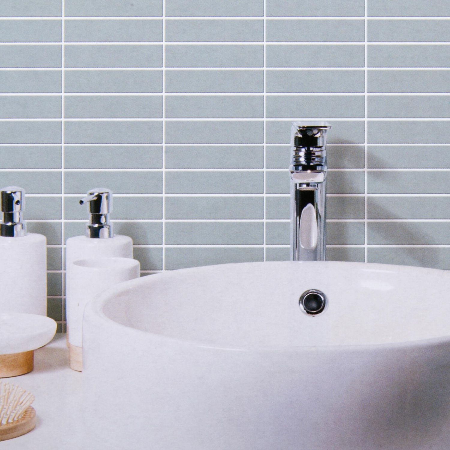 Truu Design Carreaux muraux décoratifs auto-adhésifs Peel and Stick, 10 x 10 pouces, gris, 6 pièces