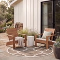 thumbnail image 4 of Safavieh Courtyard Becky Geometric Indoor/Outdoor Area Rug, Brown, 5'3" x 5'3" Round, 4 of 10