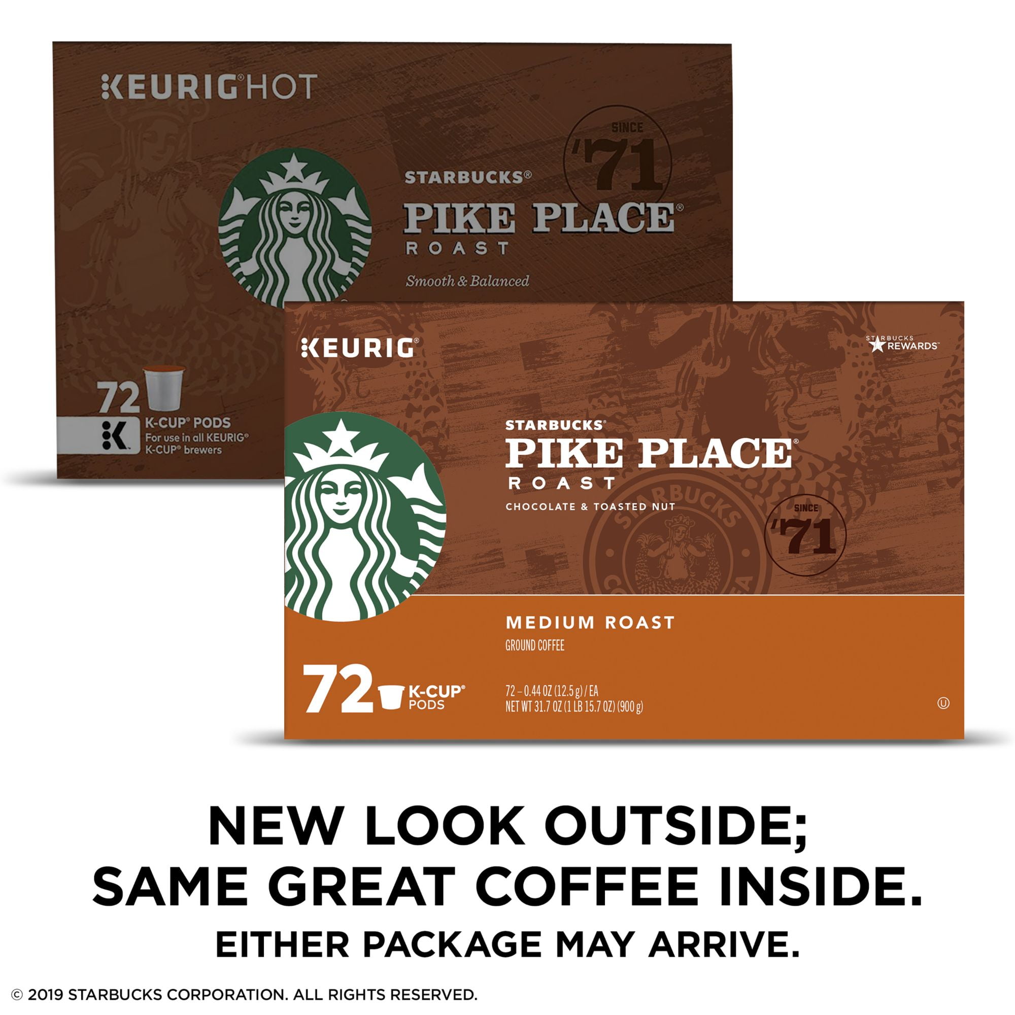 Product of Starbucks Medium Roast Single Serve Coffee for Keurig, Pike Place Roast, 72 ct