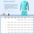 thumbnail image 7 of vastwit Big Girls 2 Piece Swimsuit Long Sleeve Rash Guard Bathing Suit Swim Tops with Shorts Set Leaf 14, 7 of 7