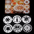 thumbnail image 3 of 6 Piezas de Plantillas para Tartas para Decorar Tartas, Plantillas para Hornear, Moldes para Hornear, Plantilla para Tartas para Cumpleaños, Bodas, Ta Soledad plantillas de postre de pastel, 3 of 7