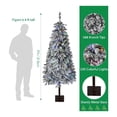 thumbnail image 2 of Bingirl 7-Ft Prelit Snow Flocked Artificial Christmas Tree with 458 PE Branch Tips, 200 Colorful Lights, and Metal Stand for Realistic Christmas Decor, 2 of 7