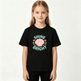 thumbnail image 2 of Shine Bright Shell Pearl Girls Graphic Tee, Cute Ocean Summer 100% Cotton Kids Short Sleeve T-Shirt 4-13Y, 2 of 5