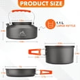 thumbnail image 2 of THTYBROS Juego de utensilios de cocina para camping de 17 piezas, olla de 0,45 galones, sartén de 7 pulgadas, juego de hervidor de agua de 0,30 galones con 2 juegos de tazas de acero inoxidable, plato, 2 of 5