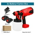 thumbnail image 2 of 800ML Cordless Electric Spray Gun Portable Paint Sprayer Auto Furniture Steel Coating Airbrush Compatible For 18V Battery ,User-Friendly Design, 2 of 5