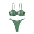 thumbnail image 2 of Women‘s 2 Piece Bikini Bathing Suit Reflective Colorful Mermaid  Triangle Swimsuit, 2 of 5