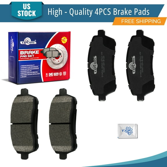 YXPCARS D1454: 4PCS Front Ceramic Brake Pads for Ford Fiesta 2011-2013 All Models 2014-2019 Exclude ST Models Mazda 2 2011-2014 All Models