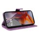thumbnail image 3 of For Motorola Moto G75 5G Case Flip Wallet T-Shape Lines Leather Phone Cover - Light Purple, 3 of 5