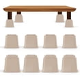 thumbnail image 2 of SEISSO 8 Pack Stackable Bed Risers Adjustable Furniture Risers 3, 5 or 8 inches, Heavy Duty  Bed Table Lifts Risers for Couches Sofa Cabinet Chair Table Legs, 1300 lbs, Brown, 2 of 10