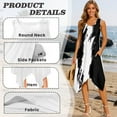 thumbnail image 6 of FUIALDOLG Black and White Dress for Women Lady Summer Sleeveless Tank Dress Loose Fit Casual Asymmetric Hem Midi Dress Casual Flowy Swing Dresses for Graduation, Cocktail,XL, 6 of 7