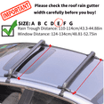 thumbnail image 3 of Universal Adjustable Car Roof Rack Cross Bars Black for Ford Focus/Honda Civic 75 kg Capacity 1M, 3 of 8