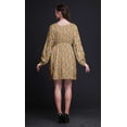 thumbnail image 5 of Bimba Brown Artistic Dragonfly & Floral Printed Relaxed Fit Women Long Sleeve Button Down Midi Dress-XXX-Large, 5 of 7