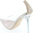 thumbnail image 3 of Mackin J 260-1 Transparent Clear Pointed Pointy Toe Slip On Stiletto High Heel Pumps Nude, 3 of 7