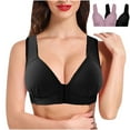 thumbnail image 6 of Aboser Womens Front Closure Bra Full Coverage Everyday Bras Beauty Back Comfort Sports Bras Easy Close Bra Front Buckle Corset Underwear 2 Pcs Pack, 6 of 7