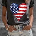 thumbnail image 5 of Levmjia Womens Top Printed Patriotic T Shirt 250th Anniversary Graphic Short Sleeve V Neck Casual Soft Breathable Polyester Blouse For Summer, 5 of 5