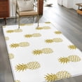 thumbnail image 2 of Pineapple Area Rugs 3'x5', Washable Small Throw Rugs for Living Room Bedroom, Modern Abstract Yellow Fruits Textured Indoor Outdoor Rug Non-Slip Low Pile Carpet Runner Reversible Floor Mats, 2 of 8