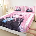 thumbnail image 4 of Erosebridal Japanese Anime Girl Full Size Sheets,Kawaii Japanese Animation Bed Sheets For Adults 4-Piece, 4 of 6