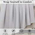 thumbnail image 3 of Superior Maya Chenille Herringbone Cotton Blanket, Throw, Grey, 3 of 9