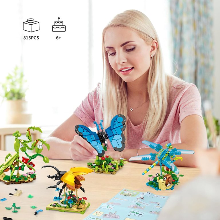ニュクス、兵虫、他パーツ NAYIHOOP Insect Bugs Building Sets Flowers Butterfly Mantis Beetle