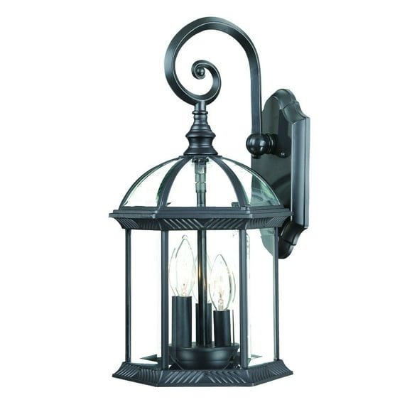 homeroots Éclairage 398391 Dover 3-Light Noir Mat Applique