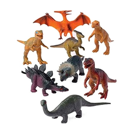 Lot of 12 5" Decor Plastic Toy Jurassic Dinosaur Figures Set