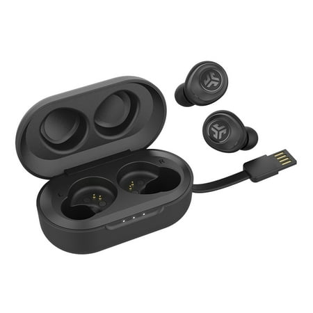 JLab Audio JBuds Air True Wireless Signature Bluetooth Earbuds + Charging Case - IP55 Sweat Resistance - Bluetooth 5.0 Connection - 3 EQ Sound Settings: JLab Signature, Balanced, Bass Boost - (Best Bass In Ear Earphones)