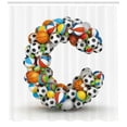 thumbnail image 3 of Ambesonne Letter C Shower Curtain, Fun Activity Equipment, 69"Wx84"L, Multicolor, 3 of 3