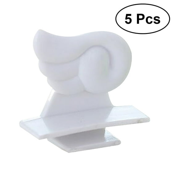 5 Pcs Mode Toilette Portable Anti-Saleté Housse de Siège de Toilette Lève-Couvercle de Siège Éviter les Ailes Touchantes Forme (Couleur Blanche)