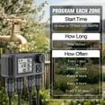 thumbnail image 6 of 4 Zone Automatic Sprinkler Timer Brass Faucet Controller Programmable Watering Systems Waterproof For Lawns Irrigation, 6 of 9