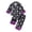 00-Black1163, variant on WOYY Newborn Girls Halloween Pajamas Satin Long Sleeve Button Down Shirt Pants Sleepwear