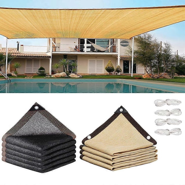 95% Shading HDPE Beige Sunshade Net Garden Plant Shed Shading Sail UV Protection Outdoor Pergola Sun Cover Swimming Pool Awning