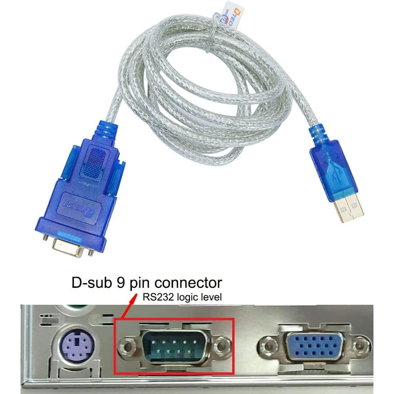 Customized PL2303RA USB RS232 to MD Serial Adapter Cable with Mini DIN-8pin  for iess Alarm Elmo Alarm 6ft