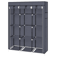 thumbnail image 6 of GZXS Wardrobe Closet, Quick and Easy Assembly, Portable Clothes Rack with Hanging Rod and Non-Woven Fabric Cover for Bedroom, Gray, 6 of 8