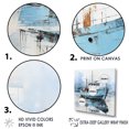 thumbnail image 3 of Designart "Azure And Snow Fishing Vessel III" Coastal Floater Framed Wall Art Living Room, 3 of 5
