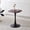 Black + Dark Walnut, variant on 23.62" Modern Pedestal Dining Table, Sturdy Easy Clean Accent Side Table