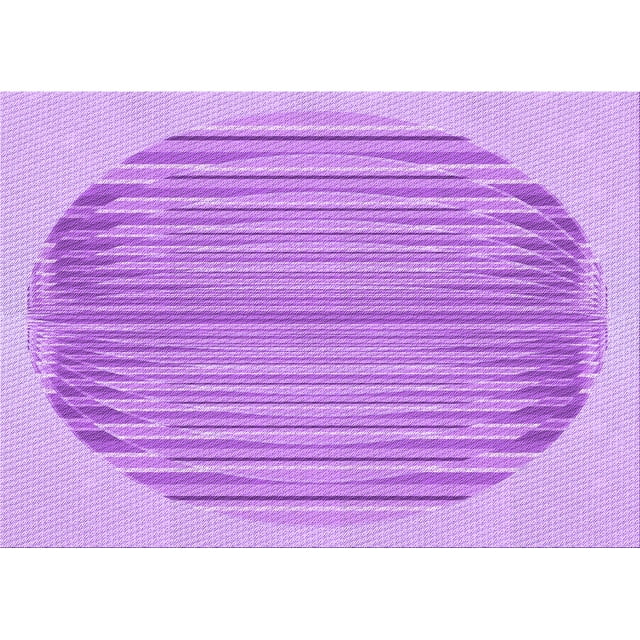 Ahgly Company Machine Washable Indoor Rectangle Transitional Pastel Purple Pink Area Rugs, 3' x 5'