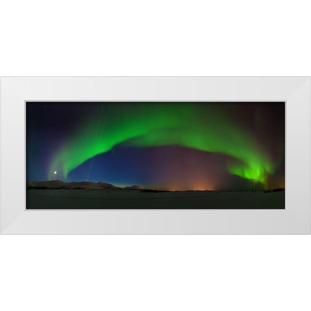 Samuelsen, Roy 14x8 White Modern Wood Framed Museum Art Print Titled - Northern Lights