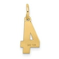 thumbnail image 3 of Auriga Fine Jewelry 10K Yellow Gold Satin Number 4 Charm for Women (L-18 mm, W-7 mm), 3 of 6
