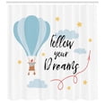 thumbnail image 3 of Ambesonne Dream Shower Curtain, Hot Air Balloon Stars Clouds, 69"Wx70"L, Multicolor, 3 of 3