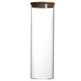 thumbnail image 2 of KEINXS Transparent Clear High Cylinder Glass Sealed Kitchen Storage Bottle Jar with Lid, 2 of 2