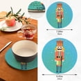 thumbnail image 3 of SKYSONIC Christmas Nutcracker Blue Pot Holders Trivets, 2 Pcs Heat Resistant Trivets,Knife Dot Cotton Thread Weave Mats for Hot Pads Pans Pot Bowl Teapot for Kitchen Decor, 3 of 7