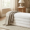 thumbnail image 3 of Gericco Ample Storage Space Ottomans, Linen Beige Solid Print, 17.70x49.20x18.10 in, 3 of 5