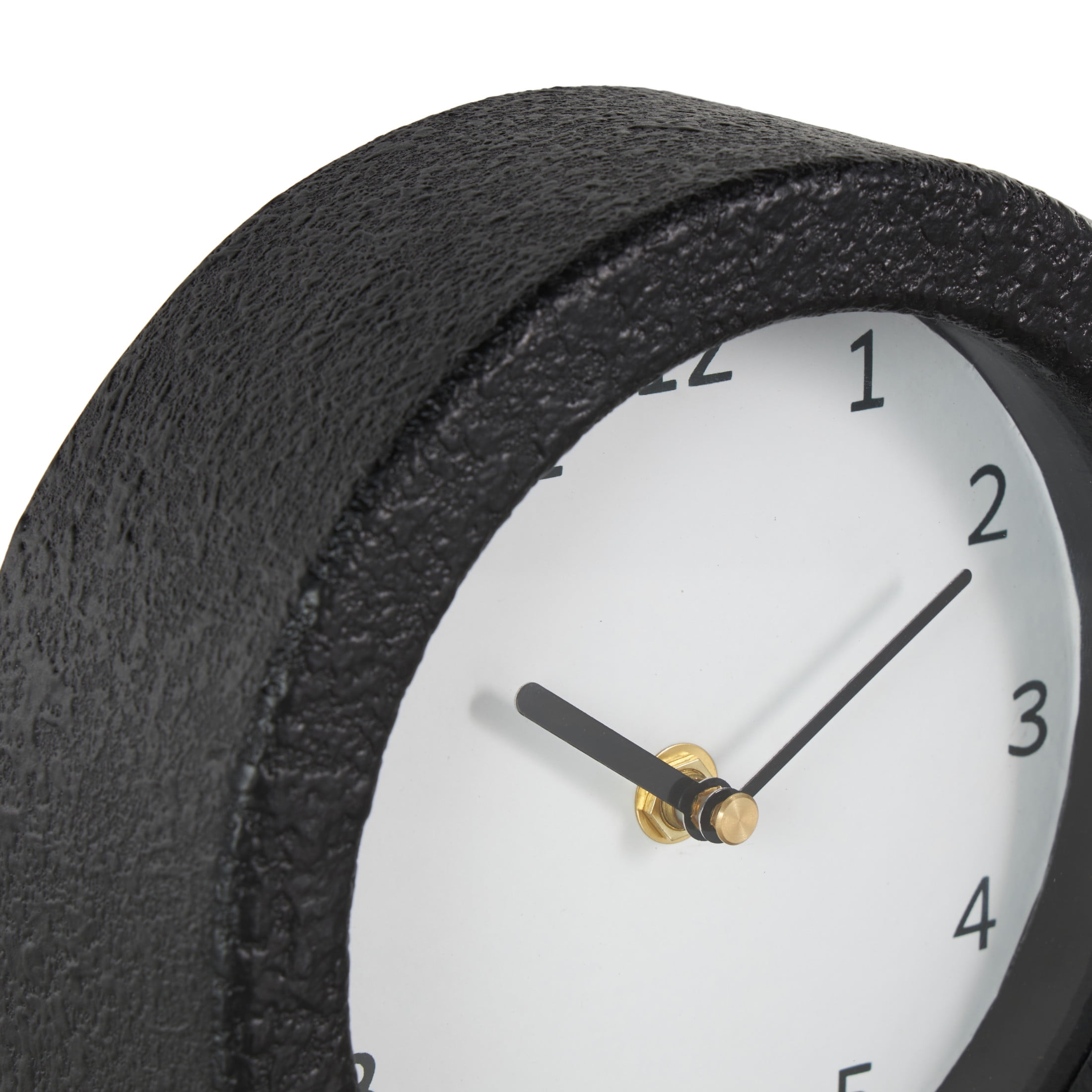 DecMode 9" Multi Colored Wood Textured Clock with Gold Accents, Set of 2
