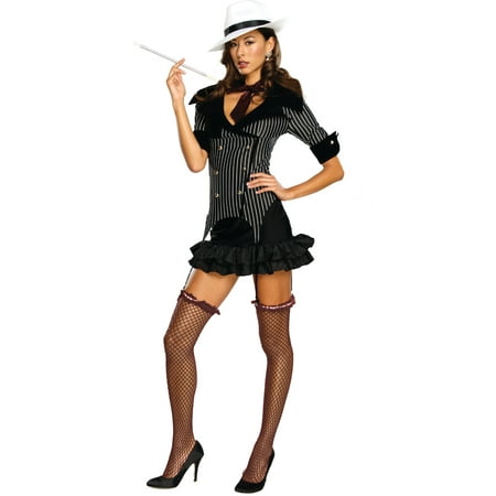Adult's X-Small 0-2  1920s Gangster Doll Costume